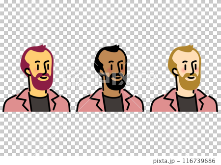 シンプルな男性アイコンのセット 116739686