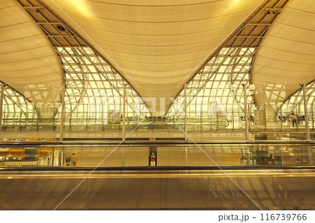 Interior of Suvarnabhumi airport. 116739766