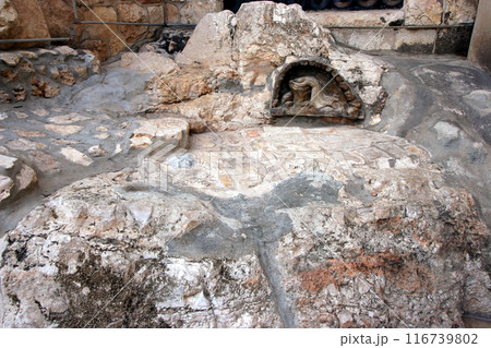 Christ in Gethsemane, Basilica of Agony or Church of All Nations in the Garden of Gethsemane, Jerusalem, Israel Christ in Gethsemane, Basilica of Agony or Church of All Nations in the Garden of Gethsemane, Jerusalem, Israel 116739802