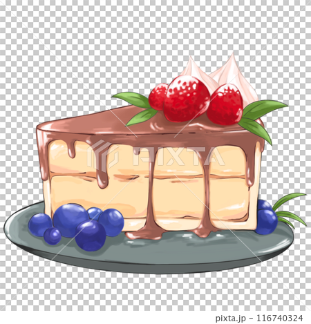 chocolate_cake_with_strawberries_en_top 116740324