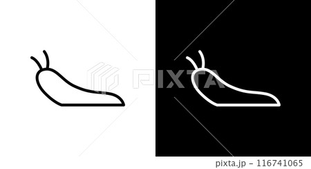 ナメクジのシンプルな線画アイコンのイラスト素材 [116741065] - PIXTA