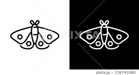 蛾のシンプルな線画アイコン 116741068