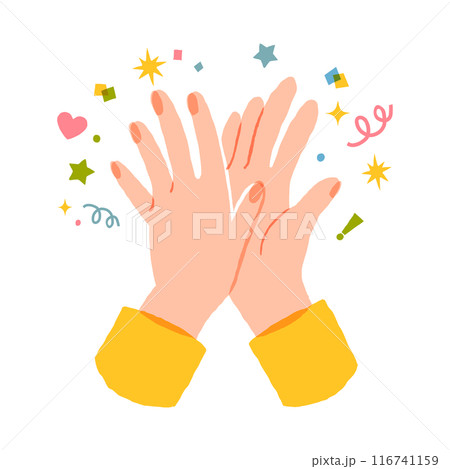 ハイタッチする手 ハイタッチする手 116741159
