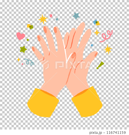 ハイタッチする手 ハイタッチする手 116741159