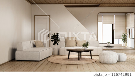 Minimal sofa armchair on interior design modern living room contemporary style. Minimal sofa armchair on interior design modern living room contemporary style. 116741991
