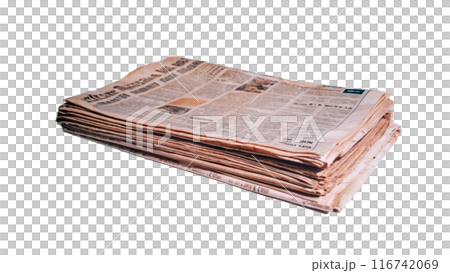 Stack of old newspapers 116742069