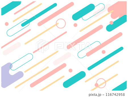 かわいい背景素材 メンフィス柄 かわいい背景素材 メンフィス柄 116742958