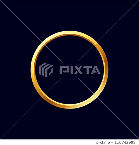 Golden ring frame vector illustration 116742999