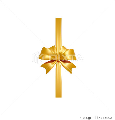 Golden bow and ribbon vector illustration Golden bow and ribbon vector illustration 116743008