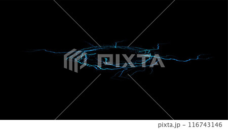 Electricity bolt ring effect vector illustration 116743146