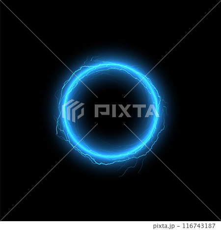 Circular thunder effect vector illustrationのイラスト素材 [116743187] - PIXTA