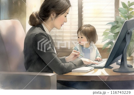 働くお母さん 116743229