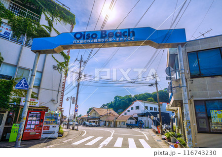 日本の大磯都市景観　7月。猛烈な暑さ…JR大磯駅などを望む…上空に発達する巨大雲＝令和6年7月22日 116743230