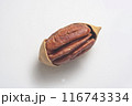 Close up a pecan nut on white background 116743334