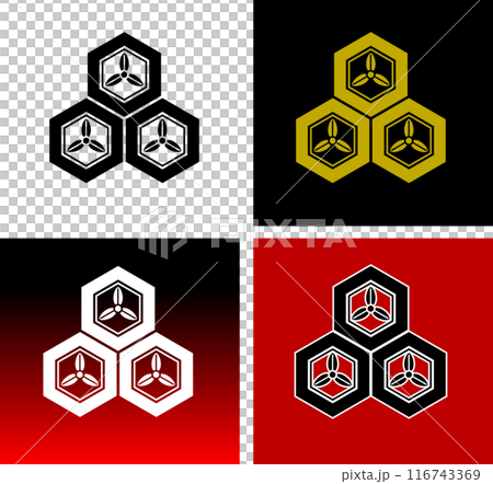 直江兼繼家徽:三葉三角龜甲 直江兼繼家徽:三葉三角龜甲 116743369