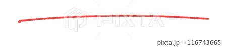 ラフな手書きの1本のライン - シンプルでおしゃれな赤い線・アンダーラインのあしらいの素材 ラフな手書きの1本のライン - シンプルでおしゃれな赤い線・アンダーラインのあしらいの素材 116743665