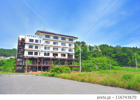 東北・津波遺構、たろう観光ホテル・津波で倒壊せず、被害を後世に伝える震災の遺構・岩手県宮古市(2) 116743670