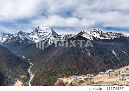 Mount Xiannairi is one of the 4 holy mountains in Daocheng Yading Nature Reserve in Sichuan Mount Xiannairi is one of the 4 holy mountains in Daocheng Yading Nature Reserve in Sichuan 116743774