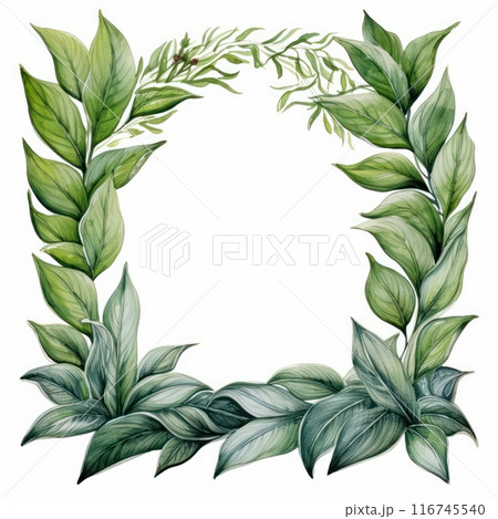 Maranta Leaf isolated on white background 116745540