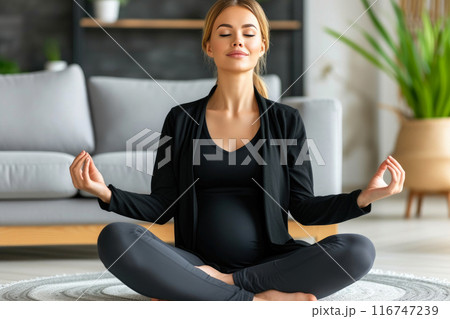 Inner Peace: Expectant Mother's Yoga Session Inner Peace: Expectant Mother's Yoga Session 116747239