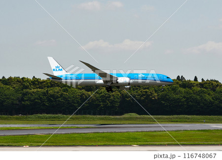 KLM B787-9成田アブローチトヨミ 116748067