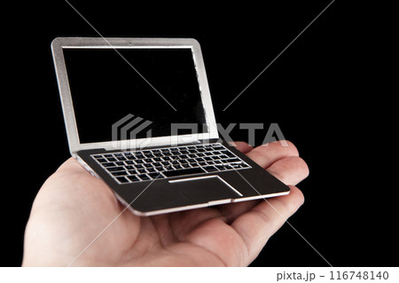 image of computer hand dark background image of computer hand dark background 116748140