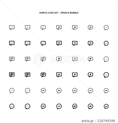 Speech bubble icon based on message status 116748390