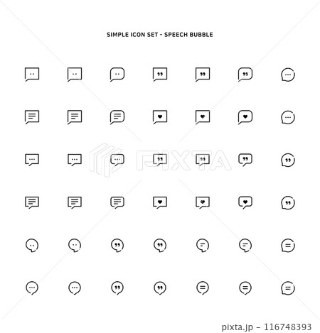 Speech bubble icon based on message status 116748393
