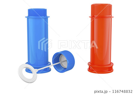 Soap Bubble Bottles, 3D rendering Soap Bubble Bottles, 3D rendering 116748832