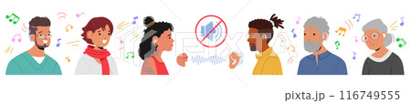 People Using Hearing Aids And Experiencing Sound. Image Highlights Hearing Loss, Technology And The Joy Of Sound People Using Hearing Aids And Experiencing Sound. Image Highlights Hearing Loss, Technology And The Joy Of Sound 116749555
