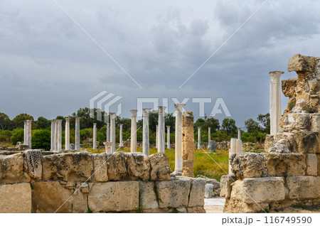 Ruins of ancient theater in town Salamis, Northern Cyprus 2 Ruins of ancient theater in town Salamis, Northern Cyprus 2 116749590