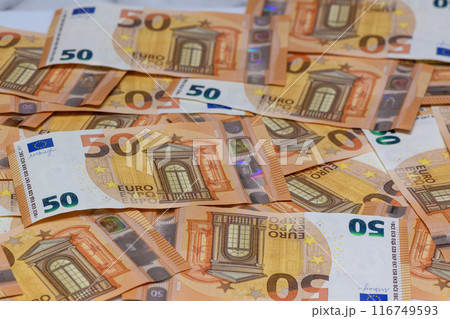 many 50 euro bills close-up mixed haphazardly 2 many 50 euro bills close-up mixed haphazardly 2 116749593
