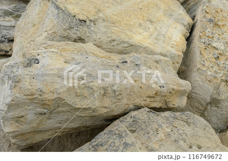 stones strengthening the sea shore in the port texture background stones strengthening the sea shore in the port texture background 116749672