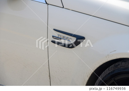 Gizelyurt Cyprus 02.08.2024 front fender and headlight fender of a Mercedes car 3 116749936