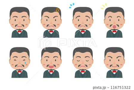 色々な表情の明治時代の政治家 116751322