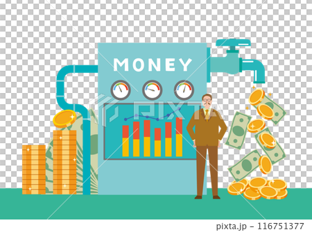 Illustration of how to make money 116751377