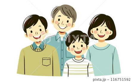 幸せな4家族 116751592