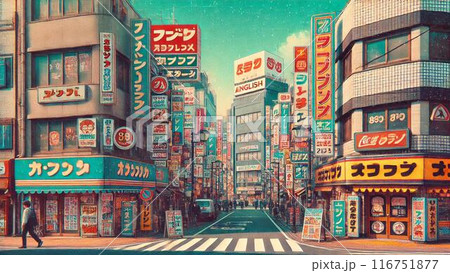 1980年代風の街並み 116751877