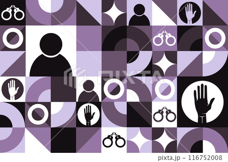 International Day of the Victims of Enforced Disappearances. August 30. Seamless geometric pattern 116752008