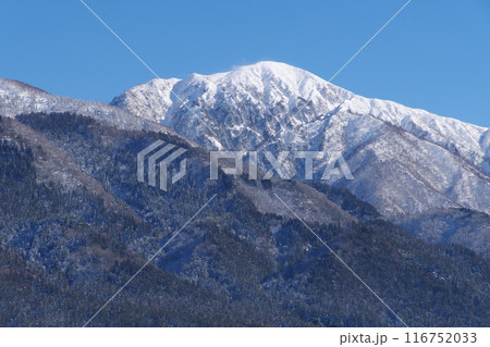 大野市から望む冬の荒島岳 大野市から望む冬の荒島岳 116752033