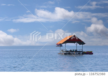 Tourist rafts of resort operations made for tourists who want to go rafting and admire nature. Tourist rafts of resort operations made for tourists who want to go rafting and admire nature. 116752360