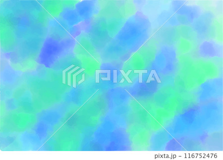 青　水彩　和柄　背景	 116752476