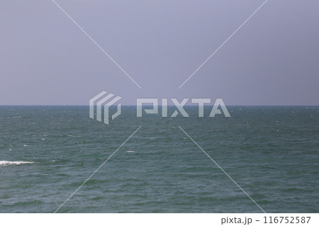 Sea view coast on a cloudy day with a cloudy sky. Sea view coast on a cloudy day with a cloudy sky. 116752587