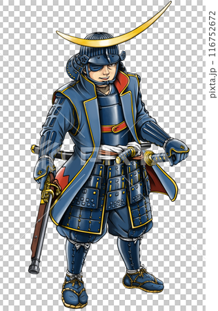 火縄銃を持った戦国武将の独眼竜 伊達政宗 116752672