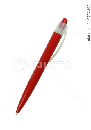Red pen isolated on white background. Red pen isolated on white background. 116752802