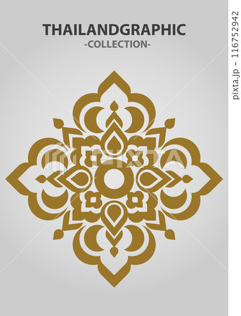 Vector element ethnic decorative ornament ethnic thai illustration 116752942