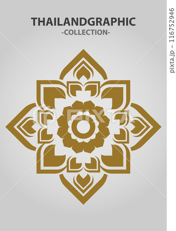 Vector element ethnic decorative ornament ethnic thai illustration Vector element ethnic decorative ornament ethnic thai illustration 116752946