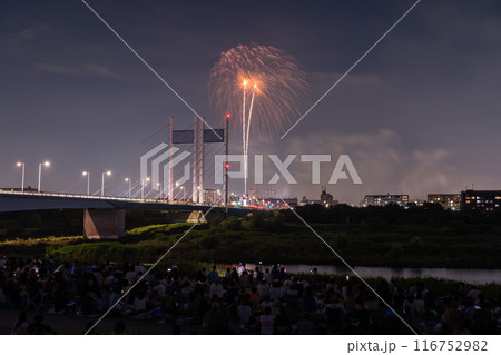 《東京都》打上花火と是政橋・TOKYOシティポップ花火 116752982