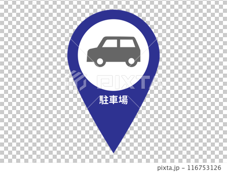 Map pin, parking lot, parking marker, pictogram, map symbol 116753126