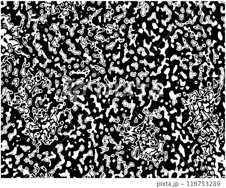 鉱石断面や気泡といったモノクロ(白黒)マーブル状の柄背景素材 鉱石断面や気泡といったモノクロ(白黒)マーブル状の柄背景素材 116753289